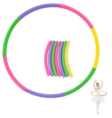 Image de Cercle de fitness Hula Hoop pour enfants, amovible, 62 cm, réglable