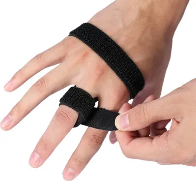 Image de Attelle pour doigt à ressorts, attelle ajustable pour doigt avec bande auto-agrippante pour redresser les doigts courbés