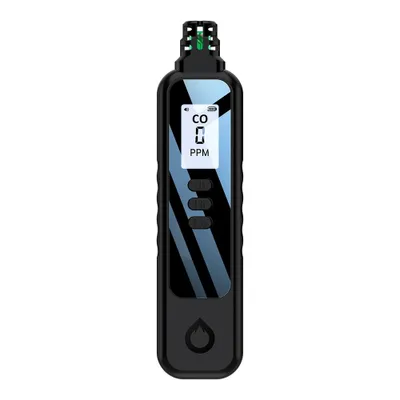 Image de Détecteur de monoxyde de carbone portable avec écran LCD, capteur électrochimique, alarme sonore et lumineuse, détecteur de CO avec avertissement par pile