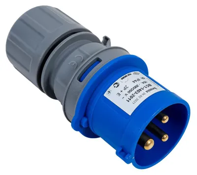 Obrázok produktu pre Elektrická zástrčka MANTES 3P, samec, prenosná, 16A, 230V
