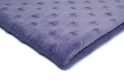 Produktbild von Minkee Fleece Knit mit Herzprägung Heidekraut 50 x 155 cm