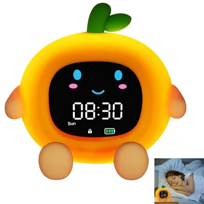 Produktbild von Lichtwecker für Kinder mit Schlaftrainer, Nachtlicht und White Noise, digital für Mädchen und Jungen