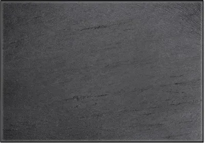 Produktbild von Wallario Wandbild Schwarze Schiefertafel Optik - Steintafel, Größe: 70,30 x 100,30 cm, Poster mit schwarzem Aluminiumrahmen