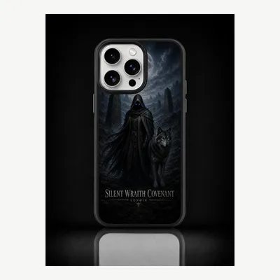 Produktbild von iPhone 15 Pro Max Hülle Handyhülle Schutzhülle Case mit Schattengeist Motiv – LUNØIR ©