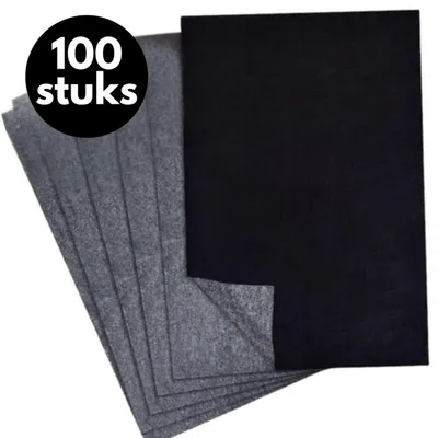 Produktbild von Knaak Carbonpapier A4 Schwarz 100 Blatt, Transferpapier für Zeichnungen