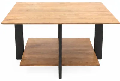 Produktbild von Couchtisch 75x40x75 Wohnzimmertisch Wildeiche Metallgestell #4557