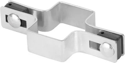 Image de Collier Strend Pro EUROSTANDARD, 60x40 mm, intermediaire, galvanise, pour poteau carre
