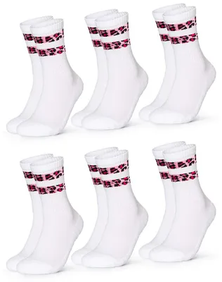 Produktbild von Occulto Damen Leoparden Muster Tennis Socken 6er Pack (Modell: Nala)