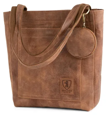 Imagen del producto de Bolsa de mano vintage "Seville" de cuero para mujer