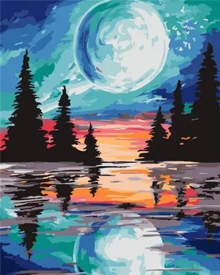 Obrázek produktu pro Malování podle čísel – Úplněk 40 x 50 cm – ArtiFly