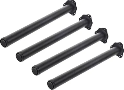 4er-SetTischbeine Möbelfuß H710mm Ø60mm Tischbein Höheverstellbar Schreibtischfüße Schwarz