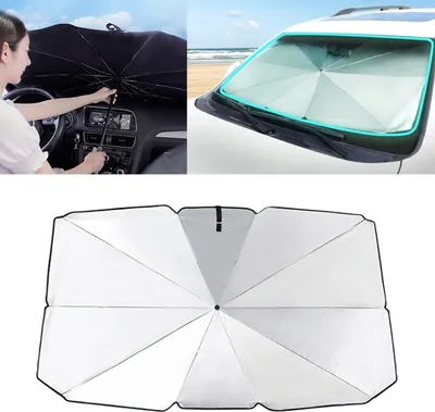 Produktbild von Auto Retraktable Sonnenschirm Sonnenschirm Wärmeisolierung Frontscheibe Sonnenschirm, große Größe