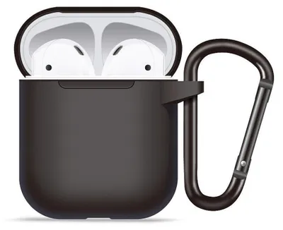 Produktbild von Blueo - Liquid Silicone Schutzhülle für AirPods 1 - schwarz