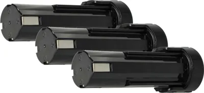 Produktbild von vhbw 3x Akku kompatibel mit Panasonic EY6220D, EY3652, EY6220DR, EY503BY, EY503B, EY3652DR, EY3652DA, EY6220B, EY6220 Werkzeug (3300 mAh, NiMH, 2,4 V)