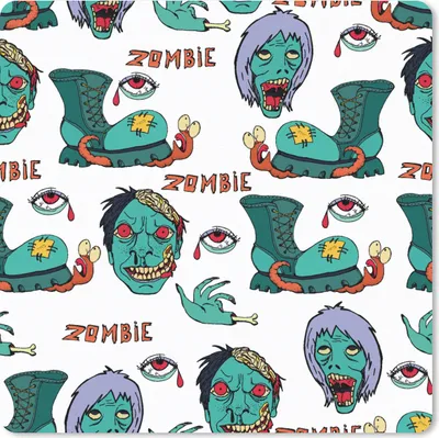 Produktbild von MuchoWow® Mauspad Mousepad Teenager - Zombie - Schuhe 20x20 cm - Mousepads - Maus Mat - Pad - Mausunterlage - Desk Mat - Bureauartikeln