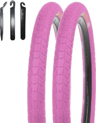 Produktbild von 2 x Kenda K-907 Krackpot 20" BMX Fahrradreifen in Pink 50-406 (20 x 1.95) inkl. maxxi4you Reifenheber