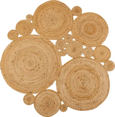 Zdjęcie produktu dla Dywan z juty koło patchwork okrągły: ø140 cm