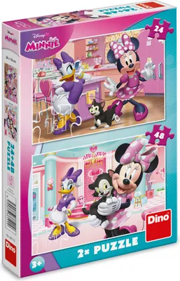 Produktbild von DINO Puzzle Minnie und Figaro 24+ 48 dlks