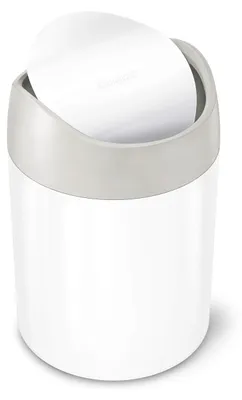 Obrázok produktu pre Výklopný toaletný kôš 1,5 l - biely / simplehuman