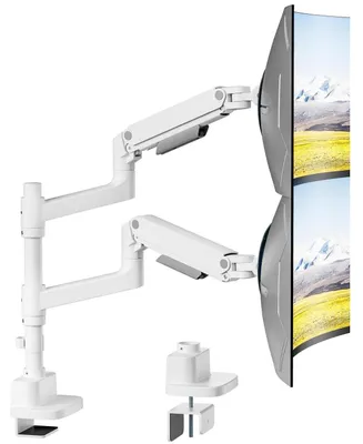 Obrázok produktu pre Držiak monitora pre 2 monitory, veľkosť obrazovky 17–49 palcov, nosnosť 20 kg na rameno, farba: biela
