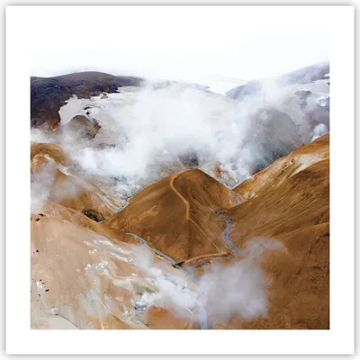 Produktbild von Poster - Poster ohne Rahmen - Berge Wolken Landschaft - 50x50 cm - Wand Bild - Wanddeko - Wandbilder - Kunstposter - Wandposter - Bilder - Kunstdruck - Wanddekoration - Wandbild - P2XAC50x50-4711