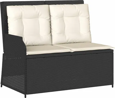 Immagine prodotto di Panchina da giardino VidaXL in polyrattan nero
