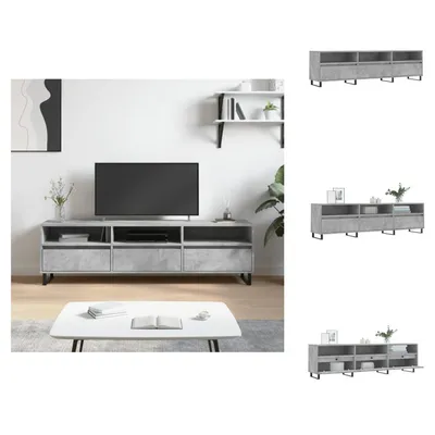 Produktbild von vidaXL TV-Schrank Betongrau 150x30x44,5 cm Holzwerkstoff -  TV-Möbel