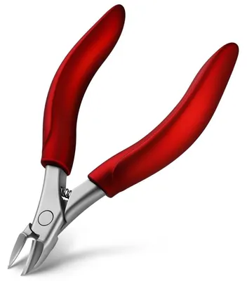 Zdjęcie produktu dla Obcinacz do paznokci, przeznaczony do grubych paznokci, dla seniorów, ergonomiczny, czerwony, z metalowym pilnikiem