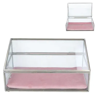 Produktbild von Rosa Samt-Schmuckkästchen