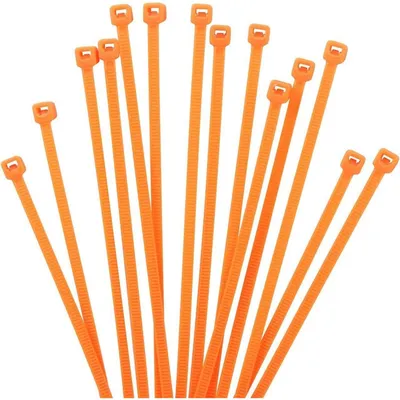 Obrázok produktu pre Stiahovacie pásky, oranžové, 150 mm x 2,5 mm, 1000 kusov, odolné voči UV žiazeniu, pevnosť v ťahu 8,1 kg