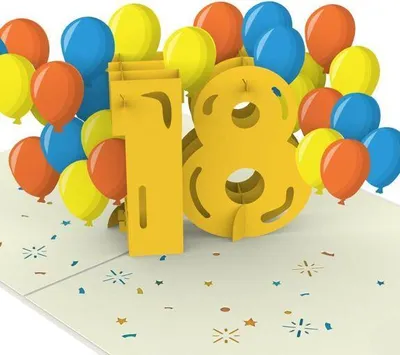 Produktbild von Papercrush Pop-Up Karte Überraschung 18. Geburtstag
