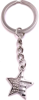 Obrázek produktu pro Onwomania Klíčenka USA Star US Silver Metal Pendant Charm