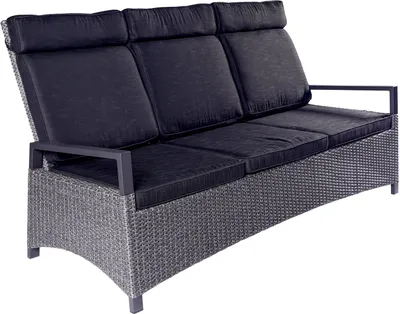 Produktbild von Gartenbank - Grau-Mix - Kunststoffgeflecht - B 205 cm - verstellbar