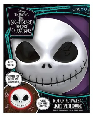 Image de Masque de Jack Skellington, tiré du film "L'Étrange Noël de Monsieur Jack", avec détecteur de mouvement, 23 cm