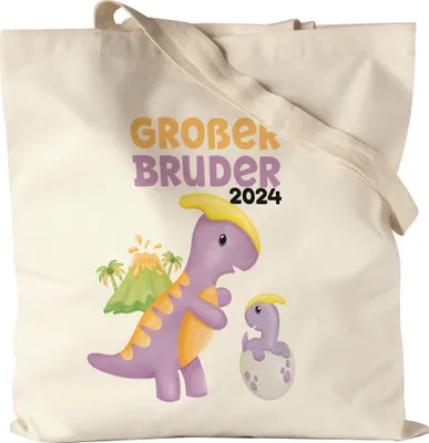 Produktbild von Großer Bruder 2024 Stoffbeutel Jutebeutel Canvas Baby Geburt Geschwister Familie Liebe Geborgenheit Kleinkind Geborgenheit