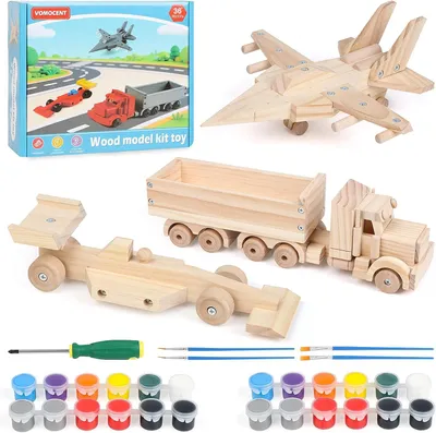 Immagine prodotto di Kit di costruzione in legno, legno massello, per bambini, giocattolo