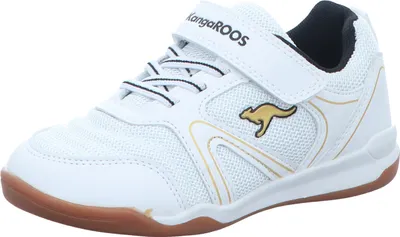 Produktbild von KangaROOS Unisex-Kinder-Sportschuh-Hallenschuh-Klettschuh K-BREEZEYARD EV Weiß-Schwarz, Farbe:weiß, EU Größe:30