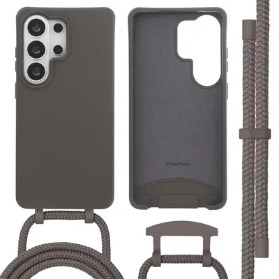 Imagen del producto de Cubierta trasera de color con cordón desmontable con MagSafe para Samsung Galaxy S26 Ultra - Black Coffee