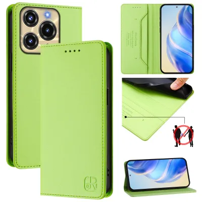 Immagine prodotto di Custodia in pelle per Oukitel C69, flip case con slot per carte, portafoglio e supporto Verde