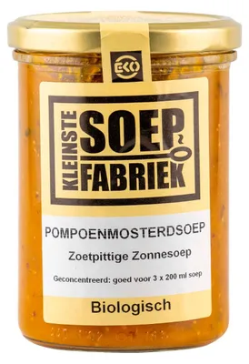 Image de Smallest Soep Fabriek Organic Pompoenmosterdsoep 400 ml - végétalien, biologique, sans additifs