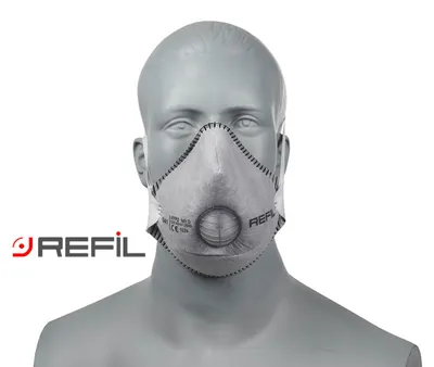 Produktbild von REFIL Staubschutzmaske FFP2 mit Ausatemventil und Aktivkohlefilter 10 Stück