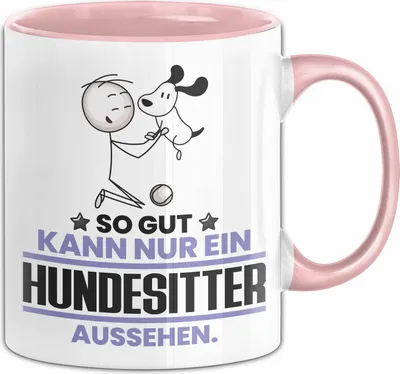 Produktbild von Hundesitter Geschenk Tasse So Gut Kann Nur Ein Hundesitter Aussehen Geschenkidee Kaffee-Becher (Rosa)
