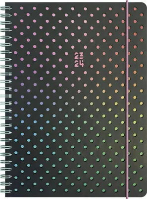 Produktbild von BRUNNEN 1072145164 Wochenkalender Schülerkalender 2023/2024 "Disco" 2 Seiten = 1 Woche Blattgröße 14,8 x 21 cm A5 Kunstleder-Einband, mit Lochmuster
