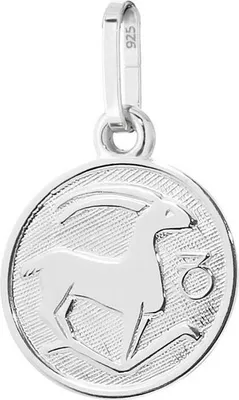Produktbild von Steinbock Sternzeichen 925 Sterlingsilber 12mm Kettenanhänger Horoskop Zodiak