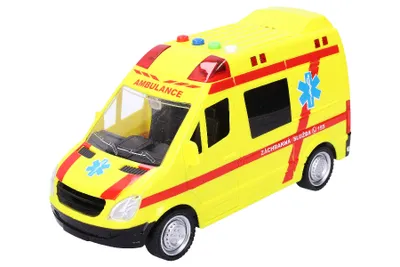 Obrázek produktu pro Auto ambulance záchranáři plast 21cm na baterie se světlem a zvukem