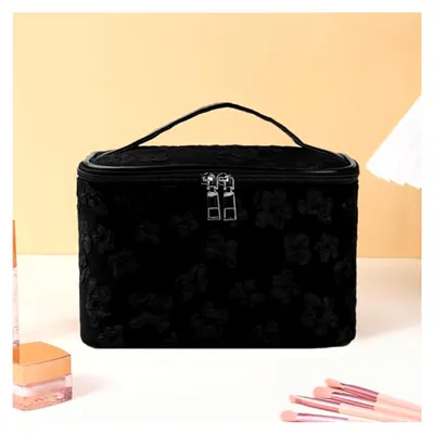 Produktbild von Kosmetiktasche für Mädchen, Organizer für Schminke, Make-up Tasche mit Pinselbereich, Geschenkidee für Damen und Mädchen