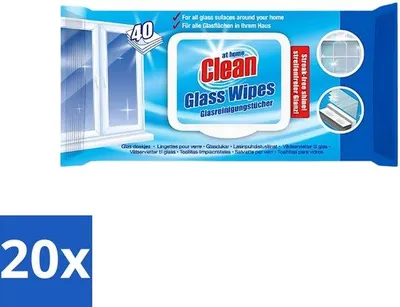 Obrázek produktu pro 20 kusů utěrek na čištění skla – čistí bez šmouh – 40 utěrek – čištění skla – čištění bez šmouh – čištění oken – čištění zrcadel