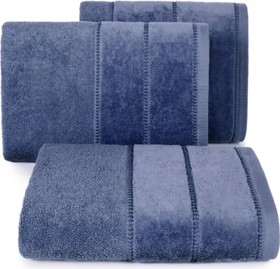 Zdjęcie produktu dla Ręcznik Mari 50x90 granatowy frotte 500 g/m2 Eurofirany