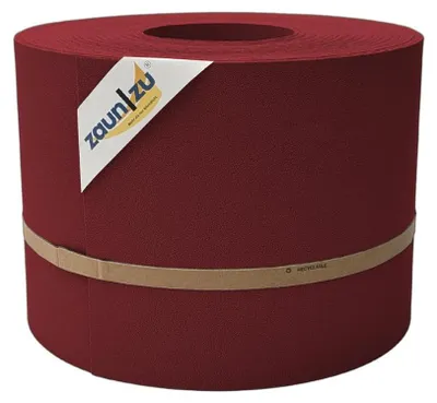 Produktbild von Sichtschutzstreifen zaun|zu PREMIUM 35m Rolle PP Zaunblende für Doppelstabzaun Bordeauxrot, 35m