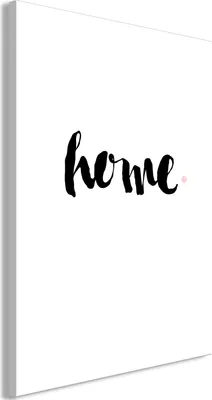 Produktbild von Vliesstoff Leinwandbild - Home and Dot (1 Part) Vertical 60x90 cm Text m-A-0862-b-a